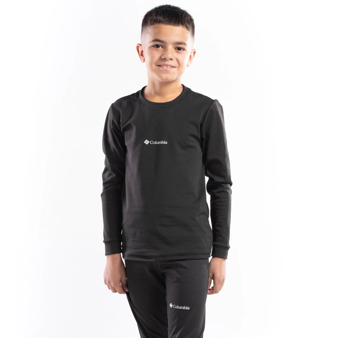 Термобілизна дитяча на хлопчика зимова на флісі Columbia чорний комплект кофта і штани, фото №2 Термобілизна дитяча на хлопчика зимова на флісі Columbia чорний комплект кофта і штани, фото №2