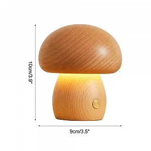 Нічний світильник настільна лампа MiOYOOW Wooden Mushroom сенсорна з регулюванням яскравості зі знімною головкою 360° synthetic.ua - Фото 1