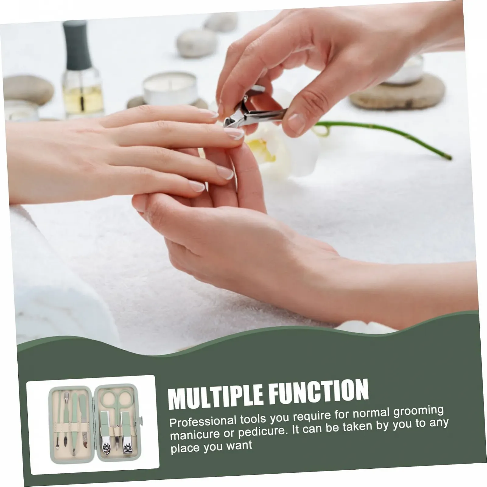 Набір для манікюру WRITWAA, для чоловіків і жінок для подорожей і дому, фото №6