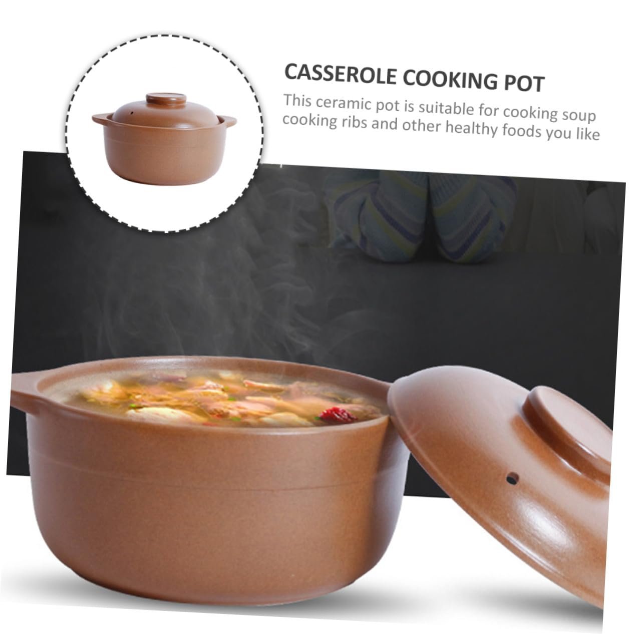 Гусятниця Garneck керамічна з кришкою термостійка антипригарна для газових та керамічних плит, фото №7