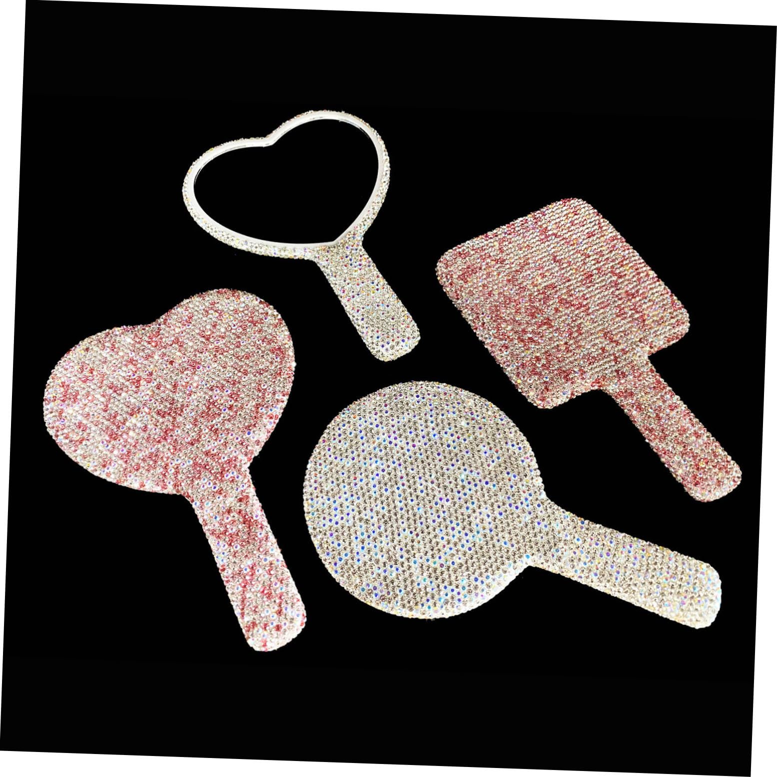 Зеркало Angoily Diamond Make-Up Mirror Набор 3 шт. Стекло Портативное Декоративное, фото №2