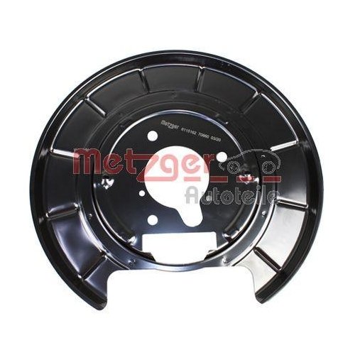 Захисний кожух гальмівного диска METZGER 6115162 для PEUGEOT задня вісь справа, фото №2