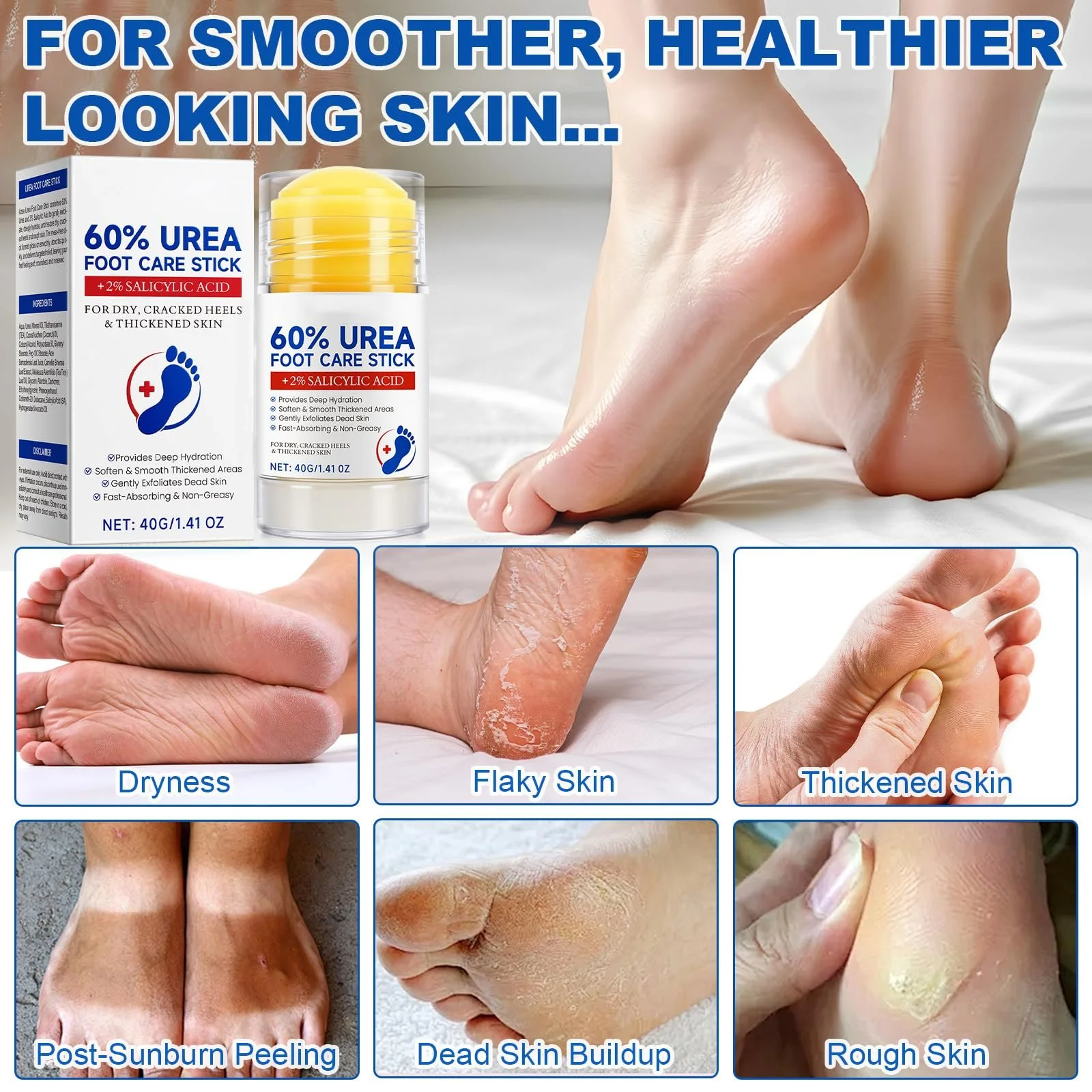 Крем-бальзам для ног в стике с мочевиной 60% 2 шт., фото №6