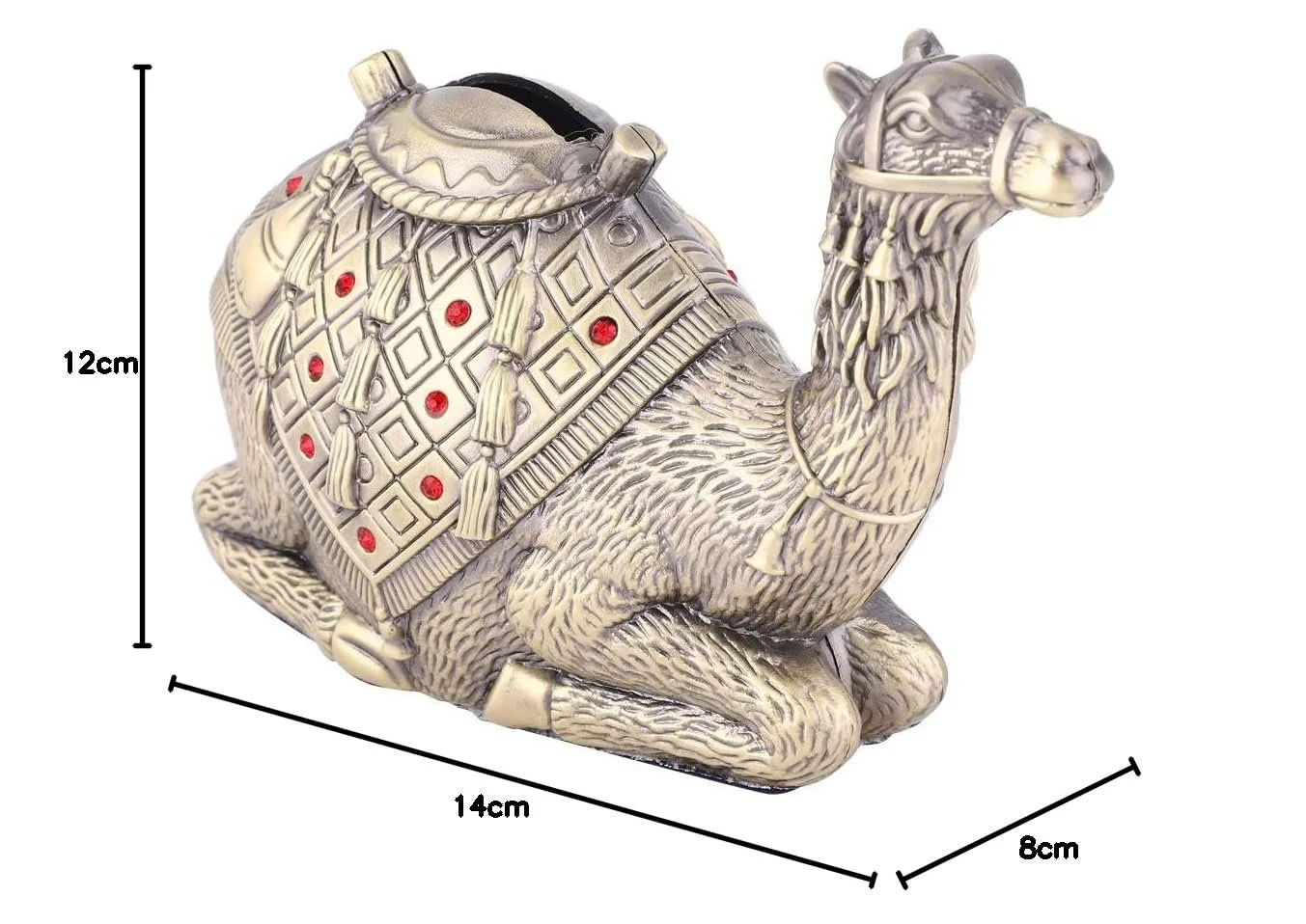 Скарбничка у формі верблюда металевий сплав настільна, фото №8