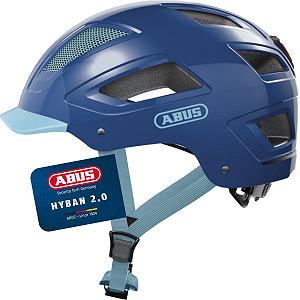 Шолом ABUS Hyban 2.0 Міський Велосипедний З Заднім Ліхтарем ABS Core Blue - Фото 1