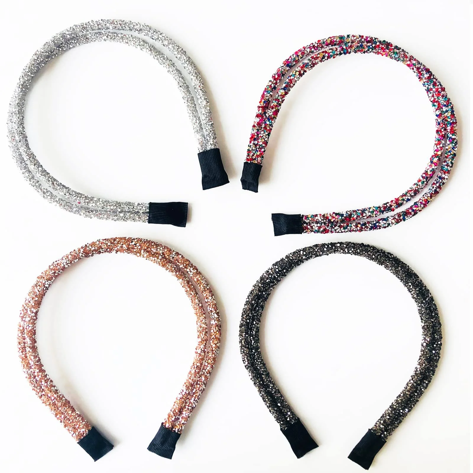 Обруч Блестящий со стразами, 4 шт, фото №7