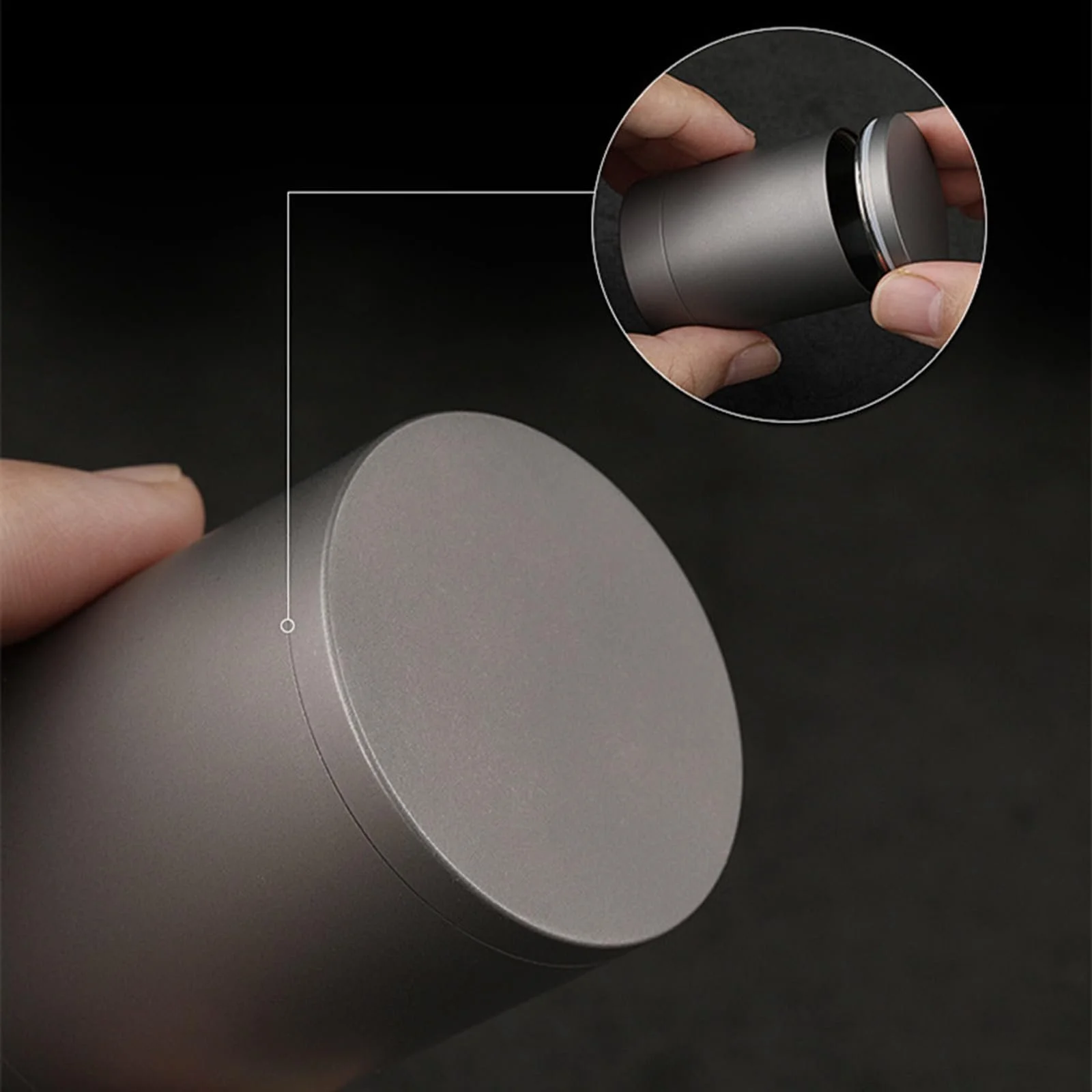 Контейнер YPBEW Круглий герметичний зі сплаву, водонепроникна пляшка, портативний, пилозахисний, фото №3