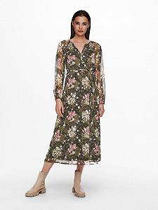 Сукня ONLPHOEBE LIFE L/S MIDI DRESS WVN 15246103-Plum Truffle-AOP:LE JARDIN MIXED FLOWERS ONLY XS - Фото 1