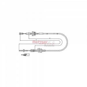Трос сцепления METZGER 11.2255 для CITROËN TOYOTA - Фото 1