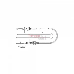 Трос сцепления METZGER 11.2255 для CITROËN TOYOTA - Фото 1