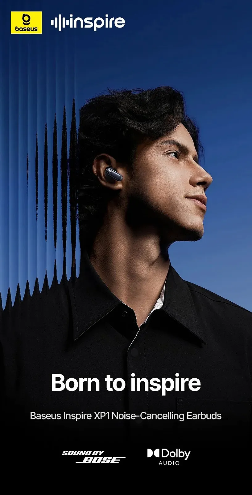 Наушники Baseus Inspire XP1 Dolby Audio ANC BT6.1 Sound by Bose Black, фото №8 Наушники Baseus Inspire XP1 Dolby Audio ANC BT6.1 Sound by Bose Black, фото №8