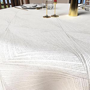 Скатертина Soleil d'ochre Кругла Пятностійка Діаметр 180 см Люкс Біла synthetic.ua - Фото 1