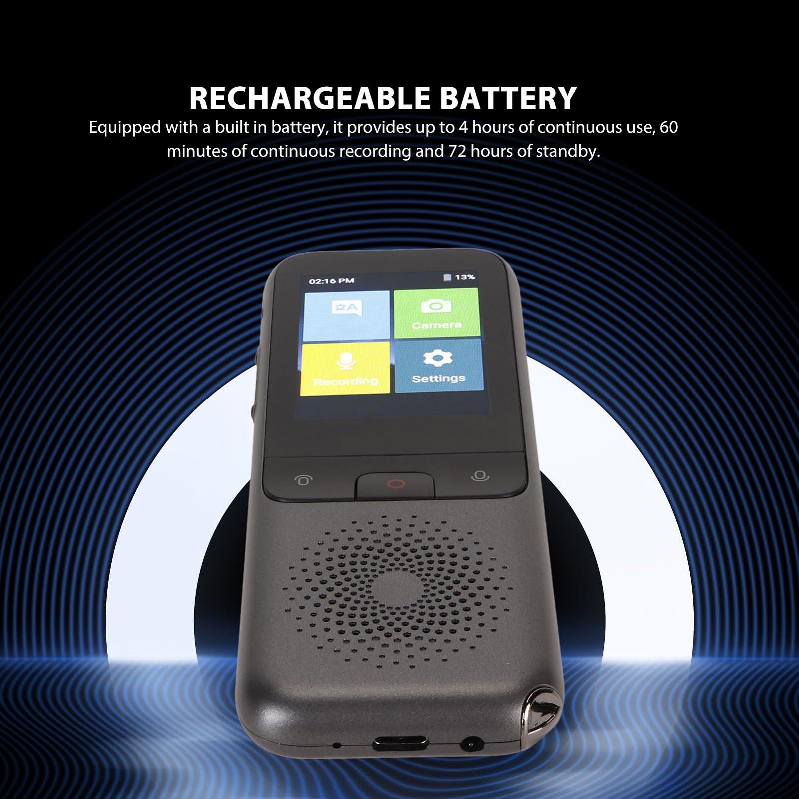 Устройство для перевода VBESTLIFE, 112 онлайн и 10 оффлайн языков, карманный, два микрофона, камера 5 Мп, фото №2