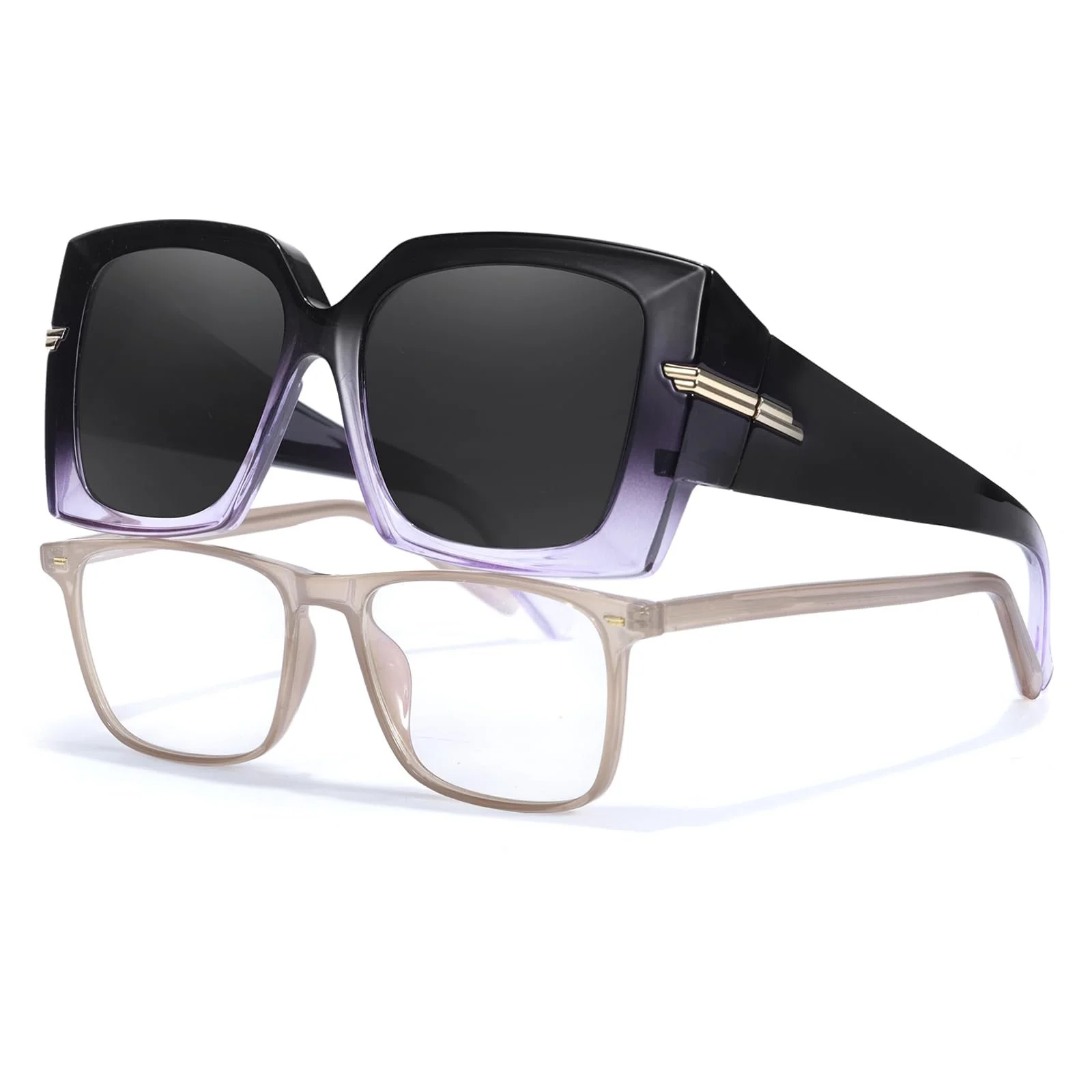 Поляризованные солнцезащитные очки Type LVIOE для женщин UV400 Protection, большая квадратная оправа Shade для вождения, фото №1