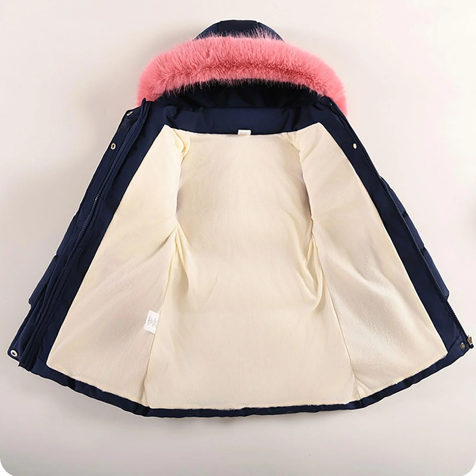 Зимняя куртка для девочек, пуховик зимний длинный с капюшоном, с карманами, ветрозащитная зимняя куртка, повседневная пуховая куртка, переходная куртка, детская бейсбольная куртка, фото №4 Зимняя куртка для девочек, пуховик зимний длинный с капюшоном, с карманами, ветрозащитная зимняя куртка, повседневная пуховая куртка, переходная куртка, детская бейсбольная куртка, фото №4