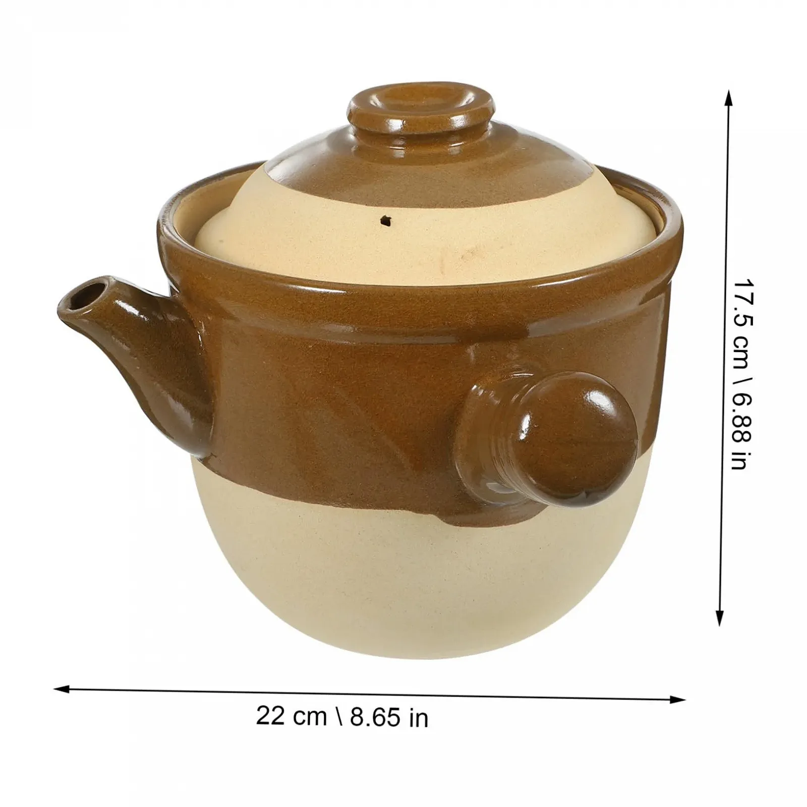 Горшок для трав Garneck традиционный китайский термостойкий керамический с термостойкой ручкой, фото №5