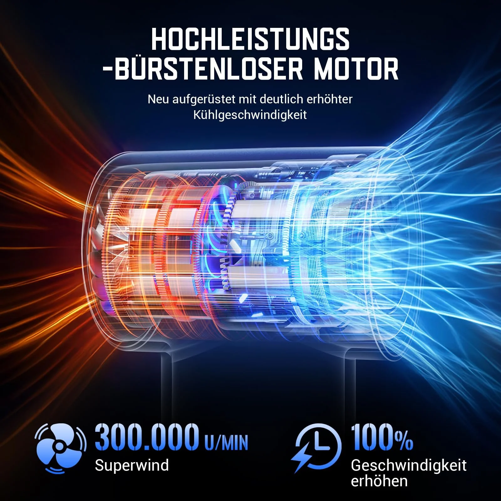 Аккумуляторная воздуходувка Solareye 3 скорости 300,000 rpm 7500 mAh USB Металл, фото №3 Аккумуляторная воздуходувка Solareye 3 скорости 300,000 rpm 7500 mAh USB Металл, фото №3