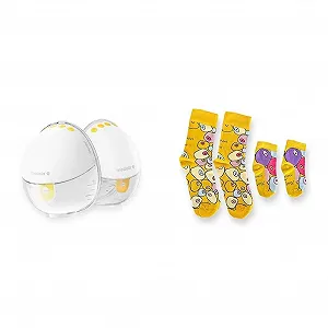 Електричний портативний молоковідсмоктувач Medela Motion InBra з набором шкарпеток Limited Edition - Фото 1