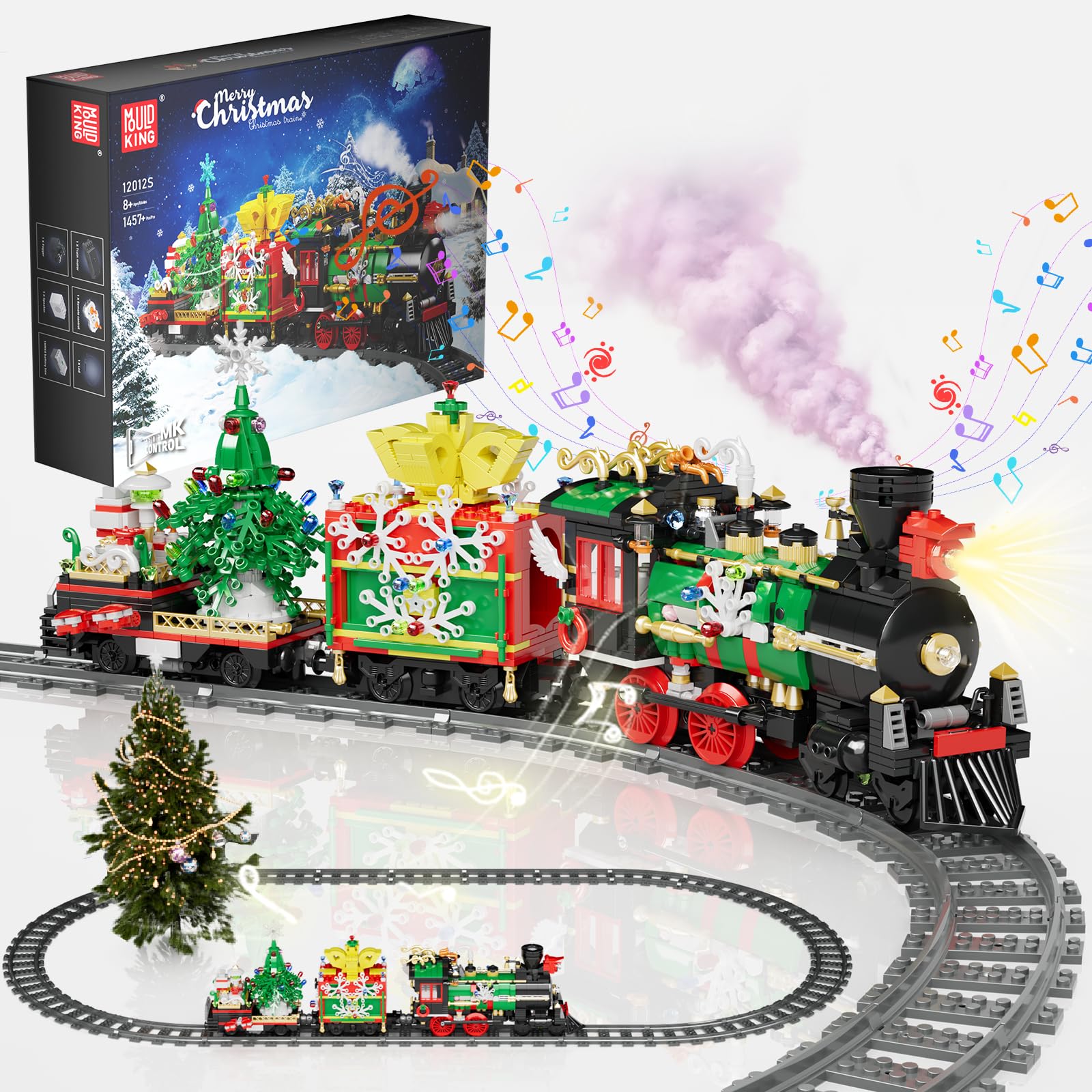 Конструктор Mould King Christmas Train 12012s 1457 деталей, фото №1