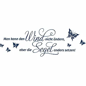 Наклейка на стіну Gran Dora W1236 Quote «Man Cannot Change The Wind...» synthetic.ua - Фото 1