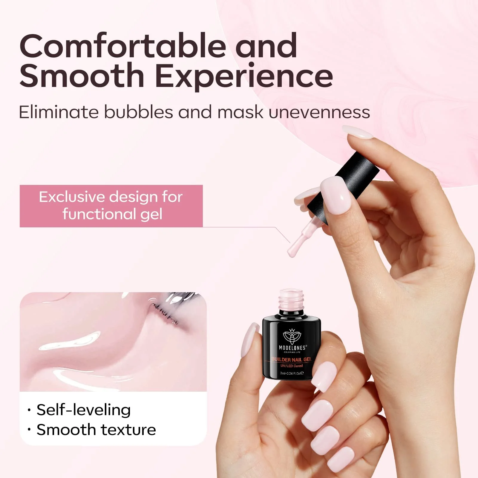 Гель для нарощування modelones 8-в-1, 6 кольорів, фото №8