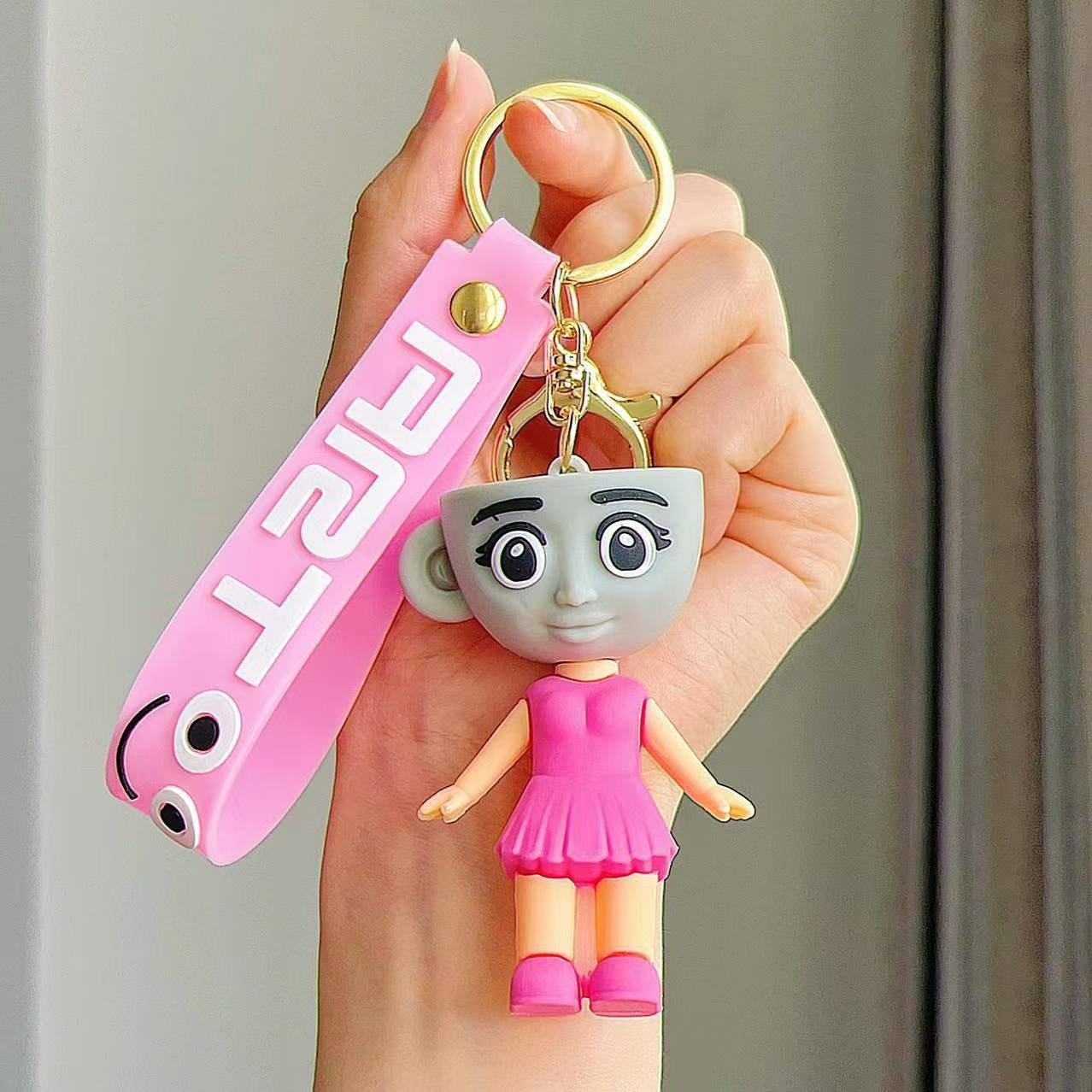 Брелок Балерина Капучино Итальянские брейнрот мем Ballerina Cappuccina фигурка игрушка для ключей, рюкзака, сумки 6 см, фото №3