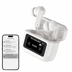 Купить Беспроводные Bluetooth AI наушники для перевода в реальном времени Поддержка 150 языков AI наушники ANC Шумоподавление с сенсорным экраном для iPhone Android Работа Бизнес Путешествия - Фото 1 Беспроводные Bluetooth AI наушники для перевода в реальном времени Поддержка 150 языков AI наушники ANC Шумоподавление с сенсорным экраном для iPhone Android Работа Бизнес Путешествия - Фото 1