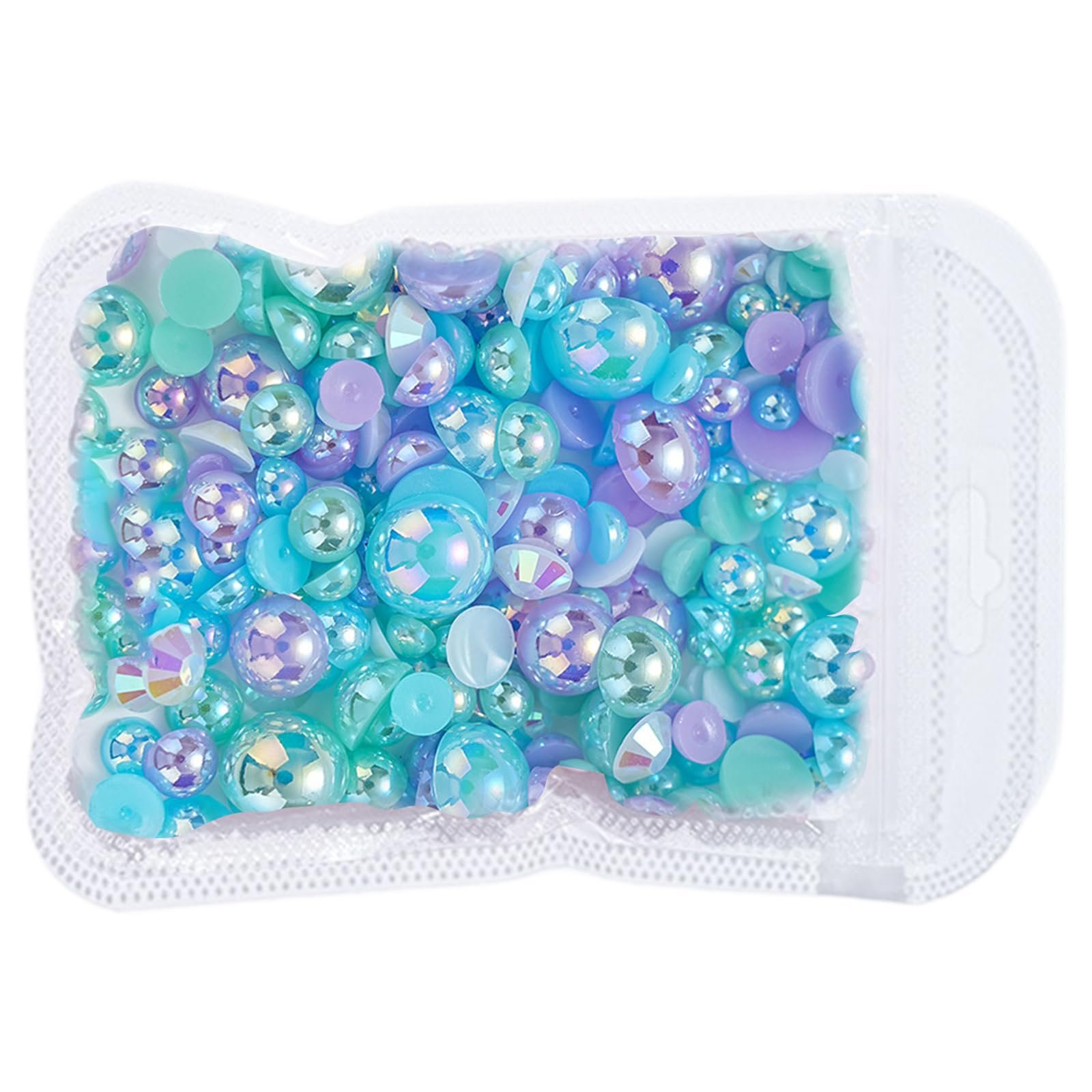 Напівкруглі Перлини для Нігтів з Плоскою Зворотною Стороною, фото №7