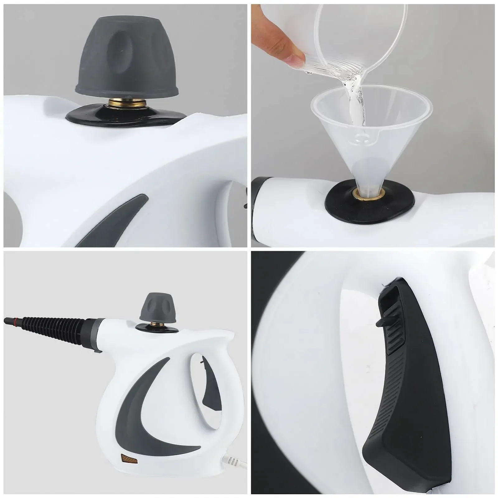 Пароочисник 900-1050W 350ml 3 bar 135°C 7 Attachments, фото №6