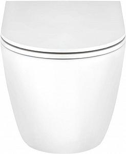 Унітаз підвісний Qtap Scorpio безобідковий з сидінням Slim Soft-close QT1433053ERW synthetic.ua - Фото 1