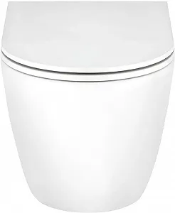 Унітаз підвісний Qtap Scorpio безобідковий з сидінням Slim Soft-close QT1433053ERW synthetic.ua - Фото 1