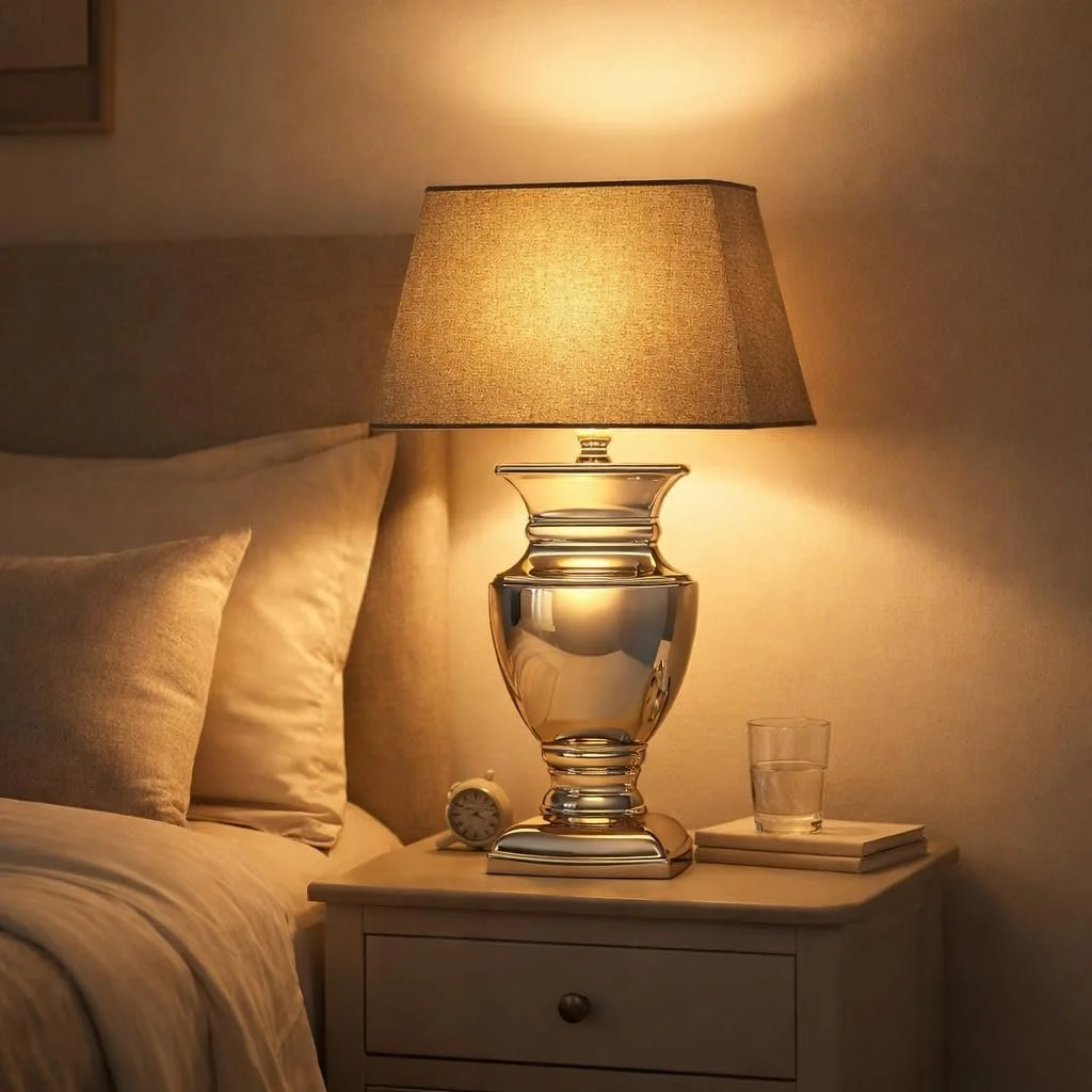 Настільна лампа DRULINE Silver Lady Ceramic Grey Silver 43 см, фото №5