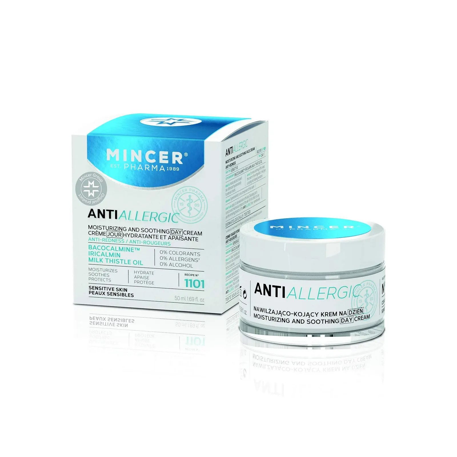 Денний крем для обличчя Mincer Pharma Anti Allergic Anti-Redness зволожувальний та заспокійливий 50 мл, фото №1