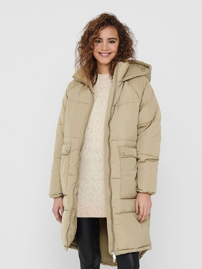 Пальто ONLY ONLGABI OVERSIZED LONG COAT OTW NOOS 15160167 Бежевый M, фото №1