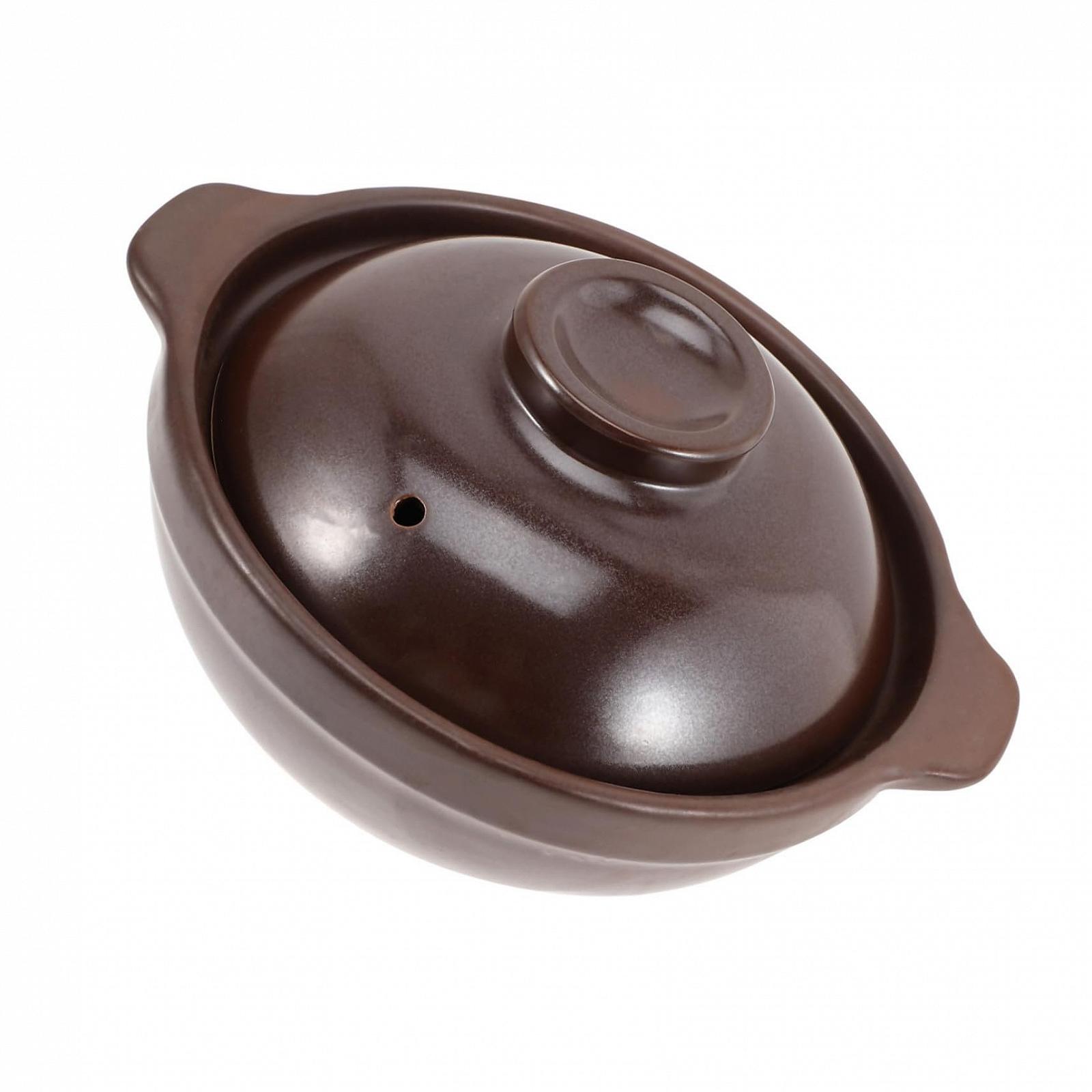 Горщик для запікання TOYANDONA керамічний термостійкий з кришкою коричневий, фото №1 Горщик для запікання TOYANDONA керамічний термостійкий з кришкою коричневий, фото №1