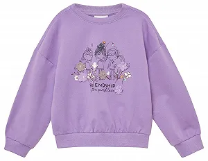 Oversized Свитшот s.Oliver с принтом спереди и цветочными аппликациями - Фото 1