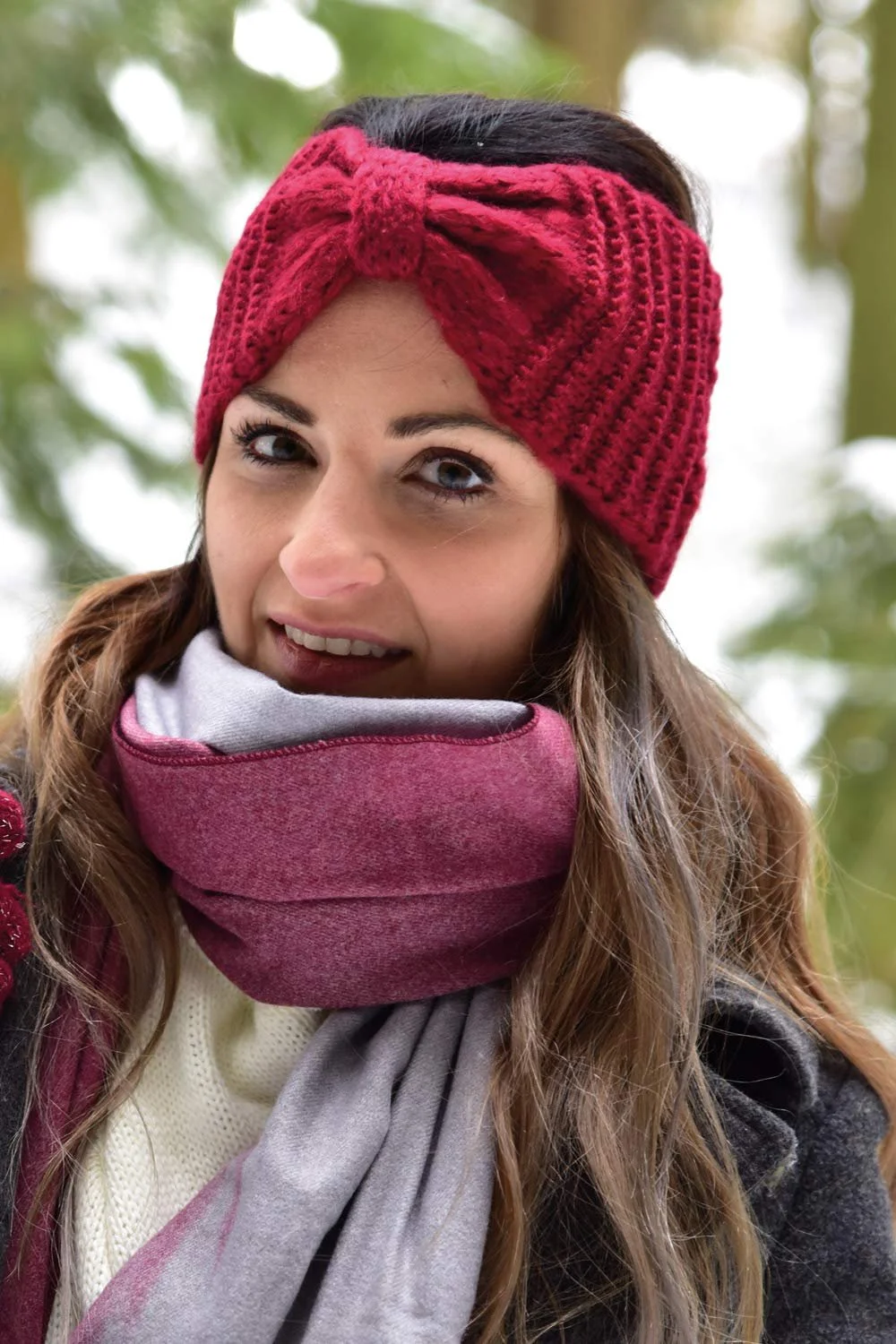 Пов'язка на голову з бантом styleBREAKER, візерунок рисової стібки, фото №2 Пов'язка на голову з бантом styleBREAKER, візерунок рисової стібки, фото №2