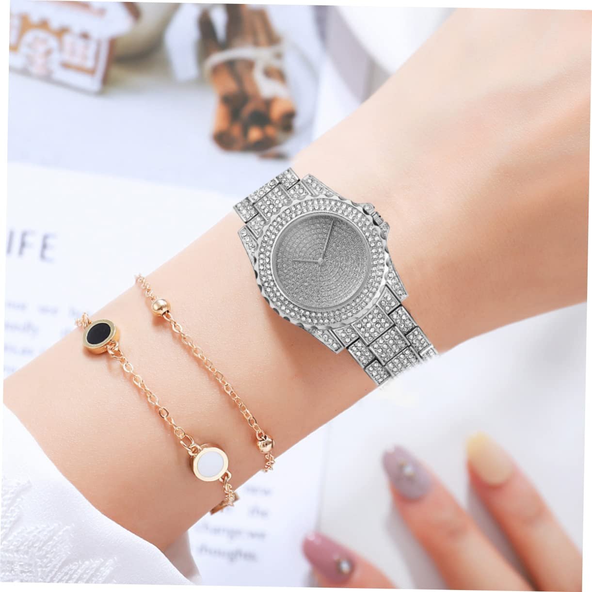 Женские Часы VALICLUD со Стразами Серебряные, фото №8 Женские Часы VALICLUD со Стразами Серебряные, фото №8