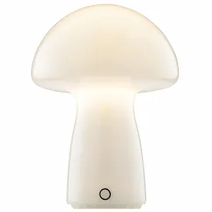 Настольная лампа Lightbox LED Mushroom 250 лм 2700 K 16x22 см 3 уровня яркости Стеклянная Белая - Фото 1