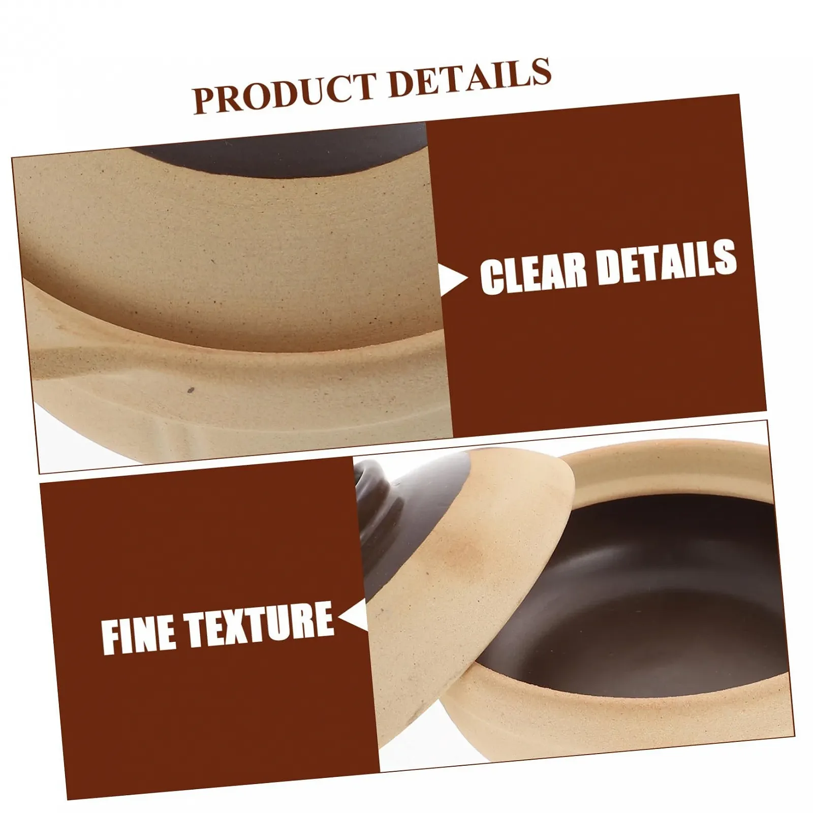 Кастрюля-кокор VALICLUD керамическая с крышкой энергосберегающая термостойкая для плит, фото №5