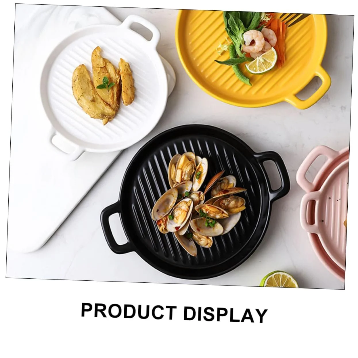 Форма для запекания Zerodeko керамическая круглая с двойными ручками термостойкая, фото №7