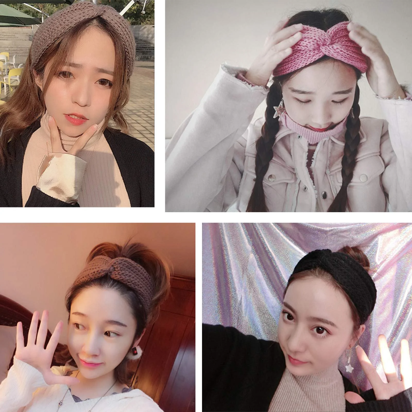 Пов'язка на голову в'язана зимова Жіноча, фото №2 Пов'язка на голову в'язана зимова Жіноча, фото №2