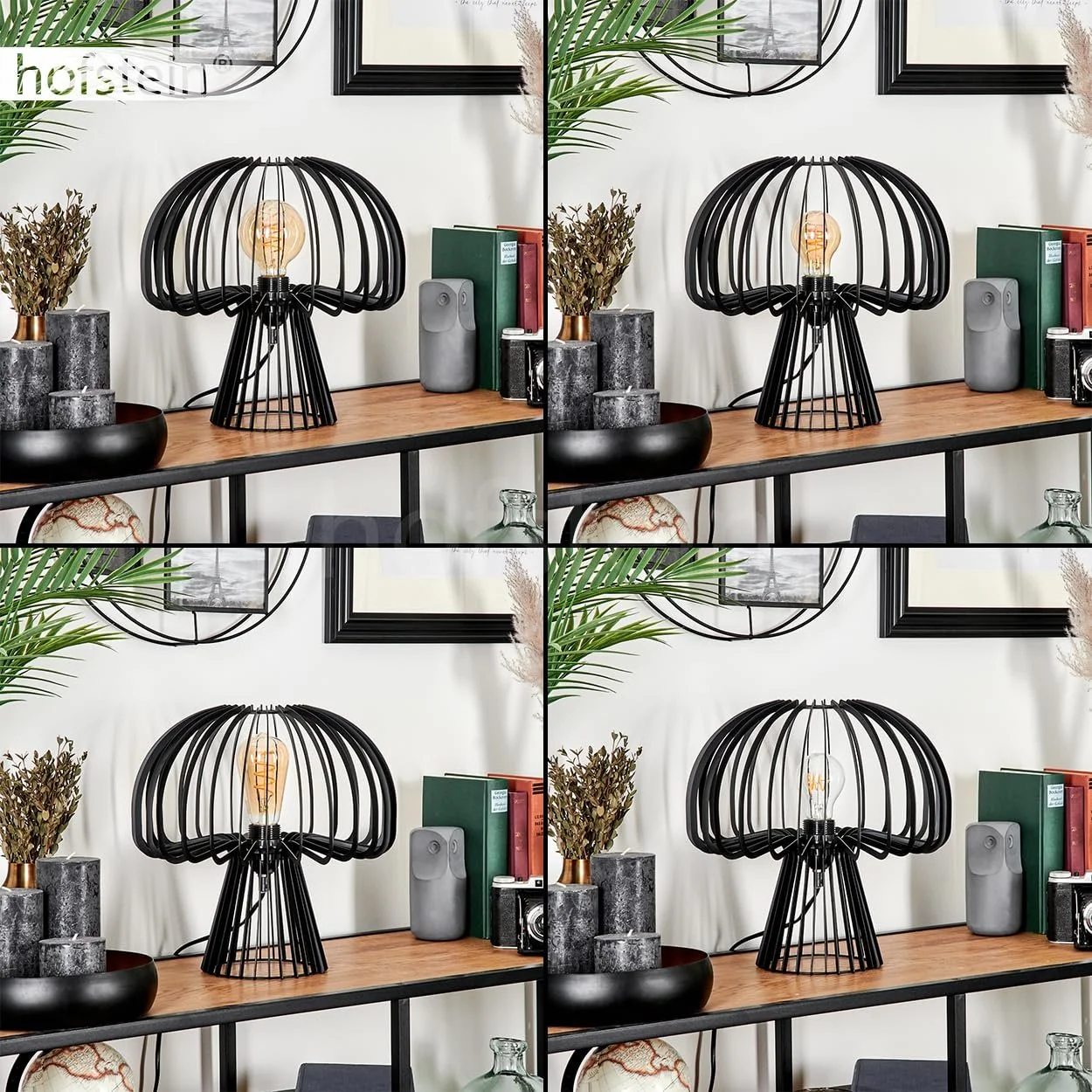 Настільна лампа HOFSTEIN Berne E27 32 см Black, фото №3