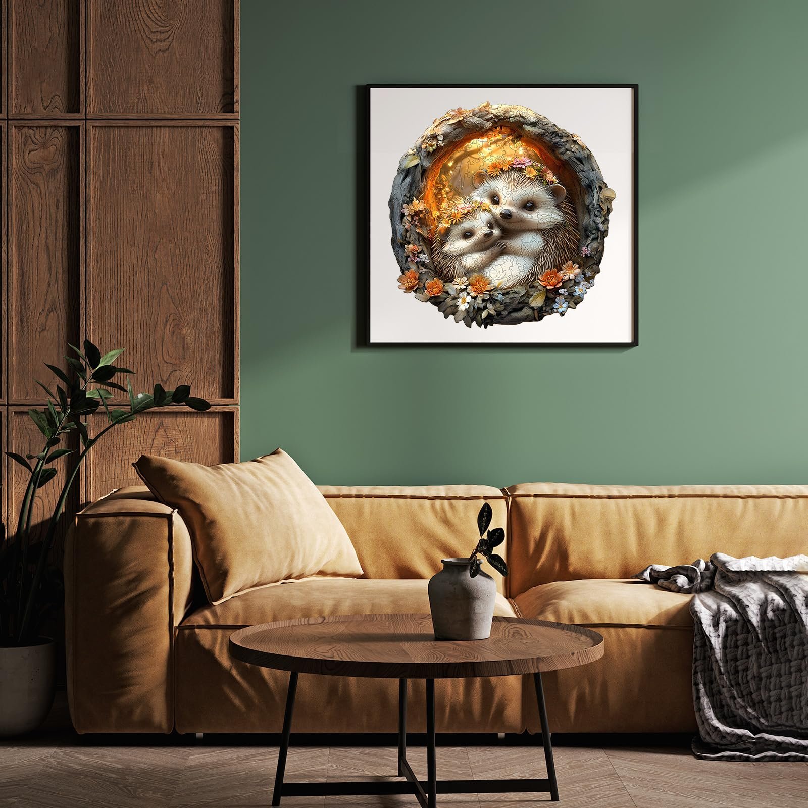 Дерев'яний пазл Hedgehog 290 деталей L-34 x 34 см, фото №3