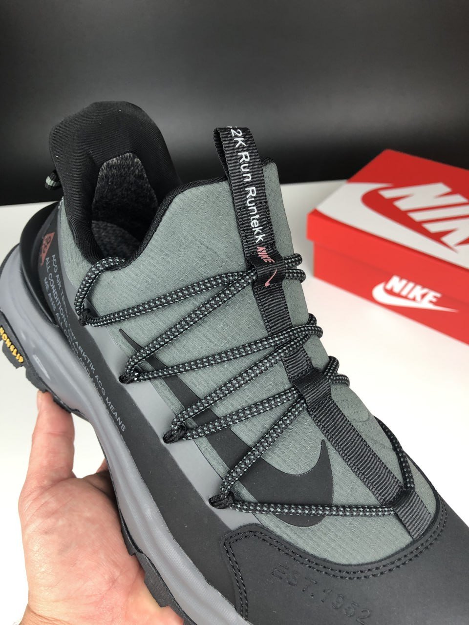 Чоловічі кросівки Nike ACG Air Terra Antarktik сірі з чорним термо осінь зима, фото №6