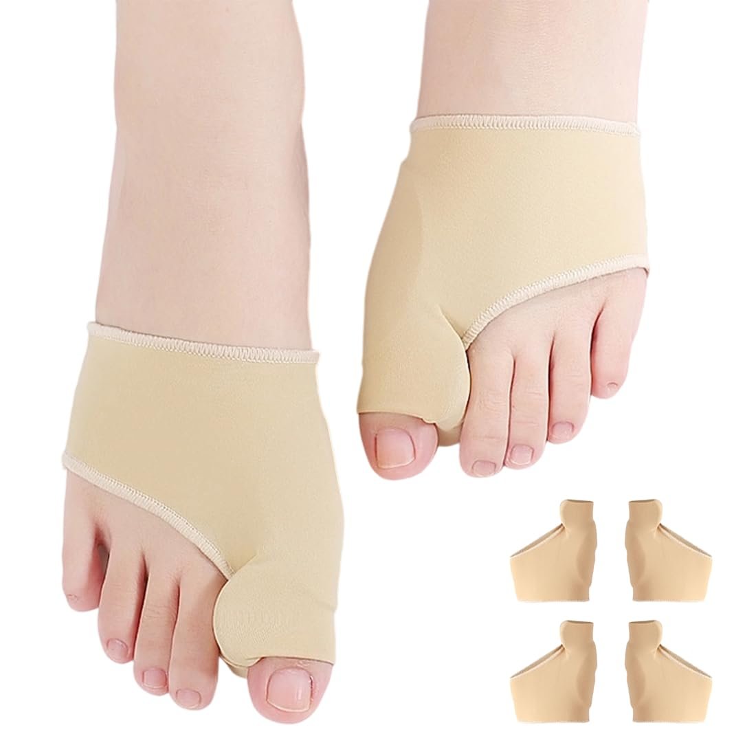 Шкарпетки для корекції великого пальця стопи Hallux Valgus, 2 пари, з силіконовими подушечками, роздільник для пальців, великий палець стопи, фото №1