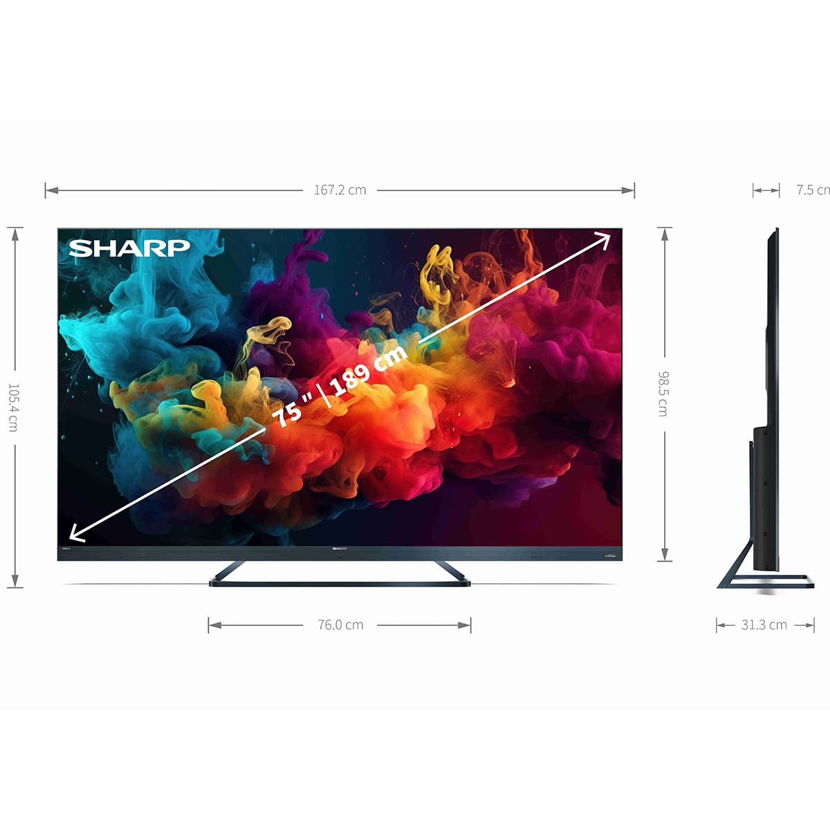 Телевізор Sharp 4T-C75FQ5EM2AG, фото №10 Телевізор Sharp 4T-C75FQ5EM2AG, фото №10