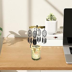 Подсвечник Krujecnt Rotating Candle Holder Dream Catcher Christmas Decoration synthetic.ua - Фото 1