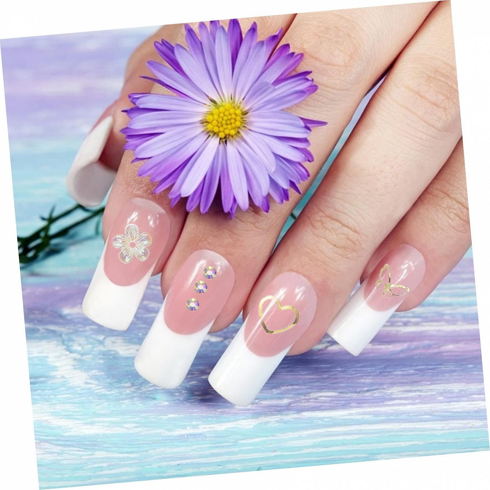 Квіти для манікюру, прикраса для дизайну нігтів своїми руками з квітковими прикрасами, фото №6