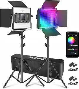 Купити Комплект студійного відеосвітла Neewer RGB660 PRO II Чорний - Фото 1 Комплект студійного відеосвітла Neewer RGB660 PRO II Чорний - Фото 1
